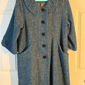 Chalet Midnight Blue Coat with Ebony Accents, Vintage